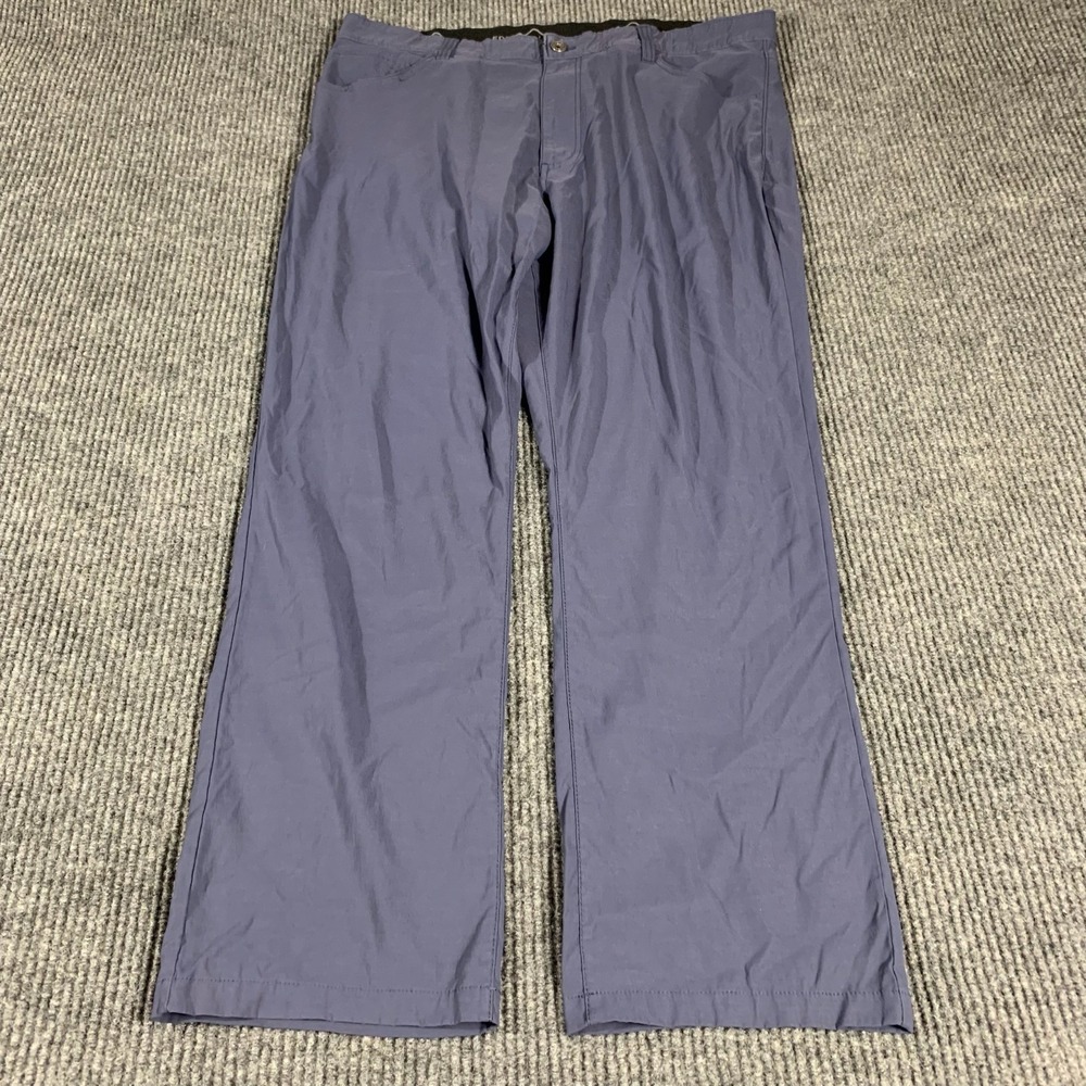 Eddie Bauer Pants Mens 40x30 Blue Flat Front Straight Leg Performance Light Golf